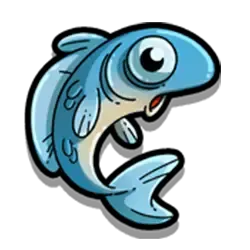 Blå fisk logo